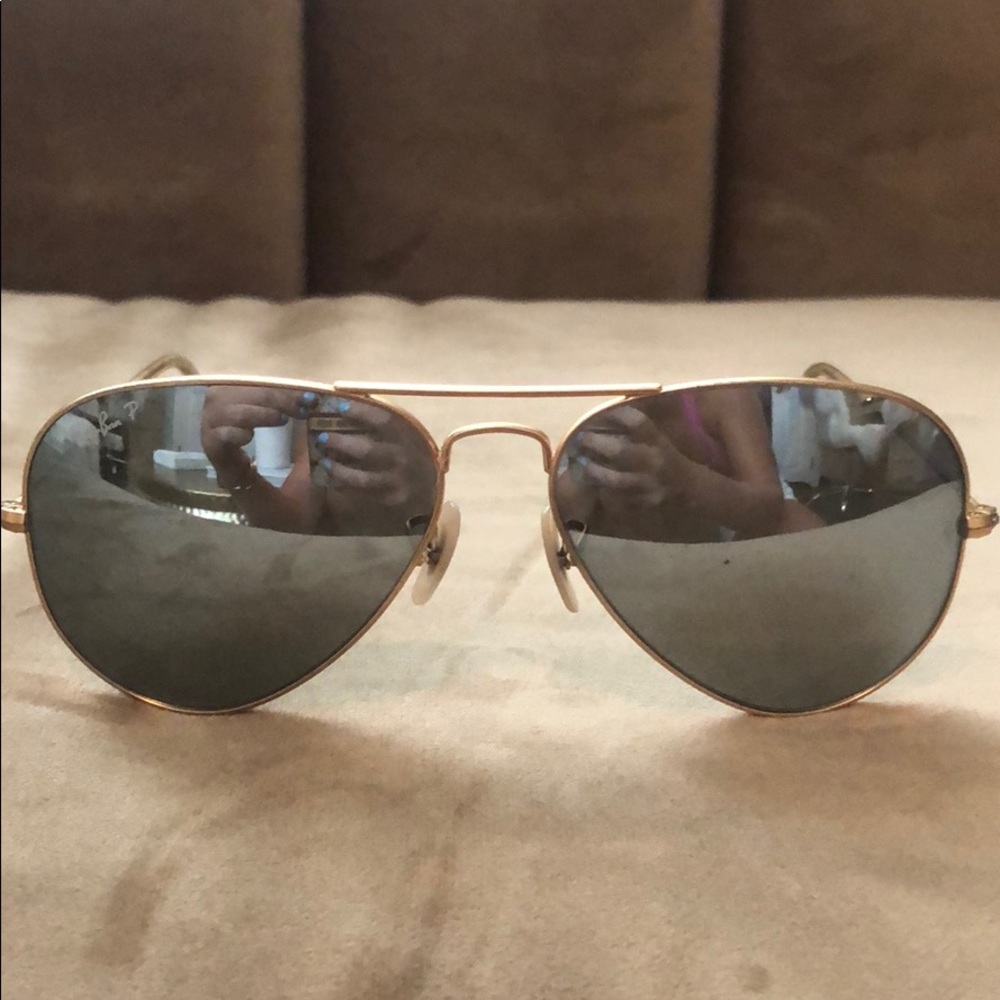 Polarized Silver Aviator Raybans